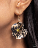 Legendary Leopard - Yellow Earrings - Paparazzi Accessories