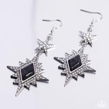 Stellar State of Mind - Black Earrings - Paparazzi Accessories