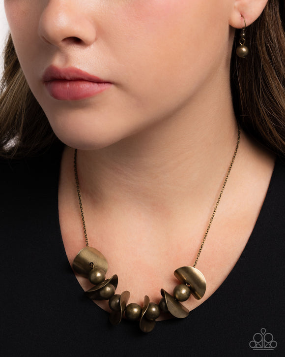 First Come First CURVE - Brass Necklace - Paparazzi Accessories