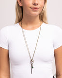 Foundation Stone - Brass Necklace - Paparazzi Accessories