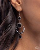 Point Me in the BRIGHT Direction - Black Earrings - Paparazzi Accessories