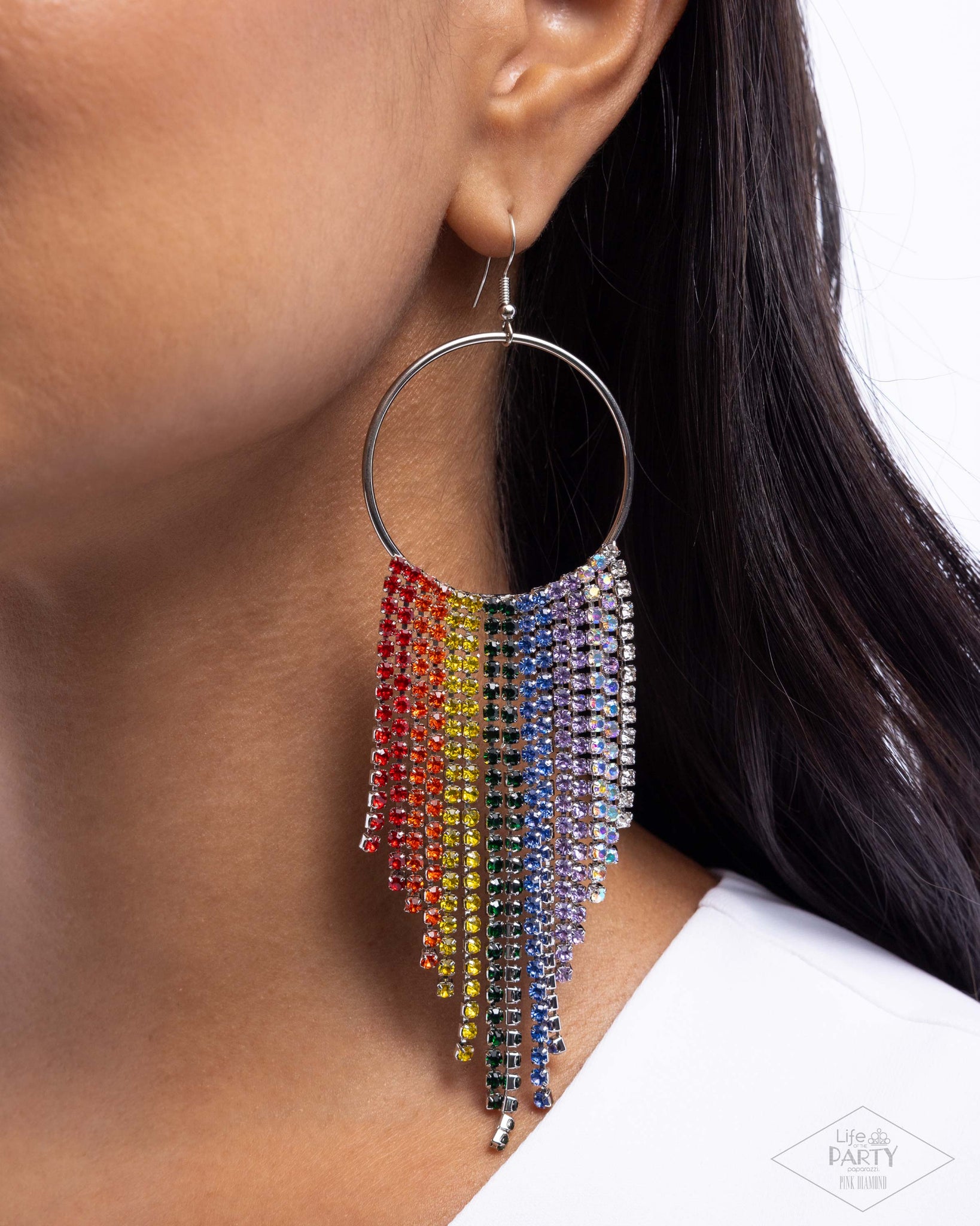 アクセサリー P.A.M. MULTI COLOUR GESTURES EARRING Stacked Symmetry - multi - Paparazzi earrings