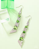 Cascading Cred - Green Earrings - Paparazzi Accessories