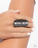 Double Take Dazzle - Black Ring - Paparazzi Accessories