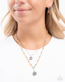 Daring Degree - Orange Necklace - Paparazzi Accessories