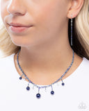 Shimmery Safeguard - Blue Necklace - Paparazzi Accessories