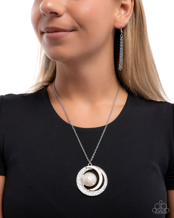 Lunar Month - White Necklace - Paparazzi Accessories