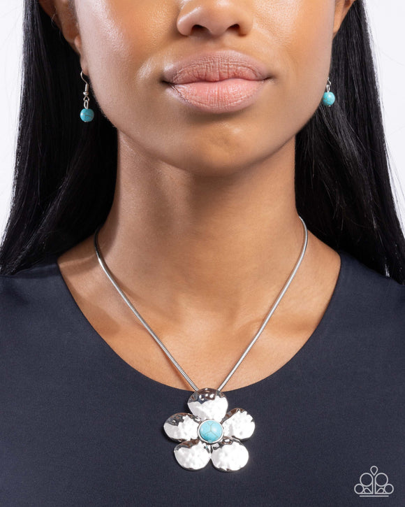 Tasteful Texture - Blue Necklace - Paparazzi Accessories