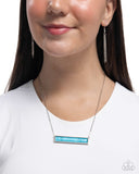 Adorable Abalone - Blue Necklace - Paparazzi Accessories