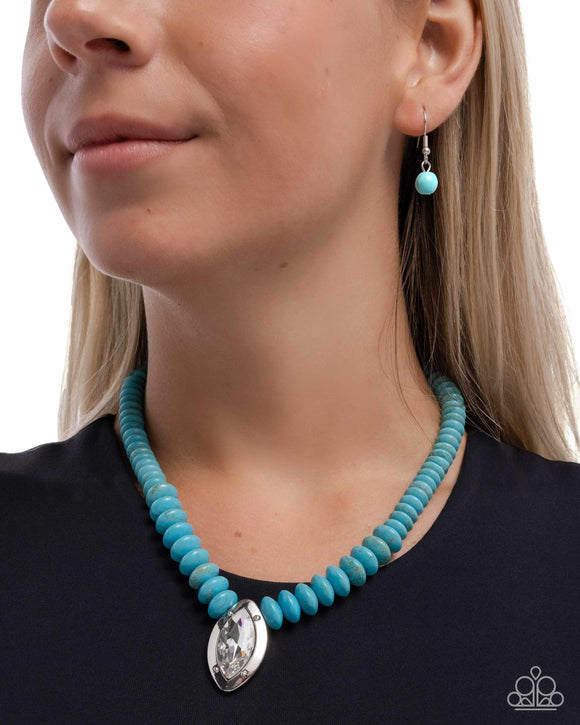 Visionary Venture - Blue Necklace - Paparazzi Accessories