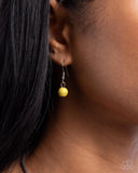 Tasteful Texture - Yellow Necklace - Paparazzi Accessories