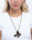Flight Test - Brass Necklace - Paparazzi Accessories