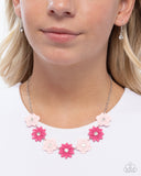 Frenetic Florals - Pink Necklace - Paparazzi Accessories