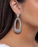 Princess Potential - Silver Post Earrings - Paparazzi Accessories