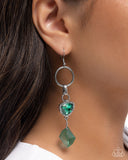 Chiseled Clarity - Green Earrings - Paparazzi Accessories