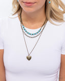 Home Stretch - Brass Necklace - Paparazzi Accessories