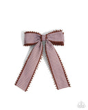 checkered-chic-brown-hair clip-paparazzi-accessories
