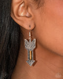 Elemental Exhibit - Brown Earrings - Paparazzi Accessories