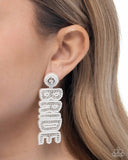 Bridal Beading - White Post Earrings - Paparazzi Accessories
