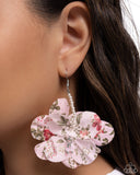 Flourishing Fantasia - Pink Earrings - Paparazzi Accessories