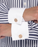Monochromatic Modern - Gold Mens Cuff Links - Paparazzi Accessories
