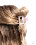 Petite Print - Pink Hair Clip - Paparazzi Accessories
