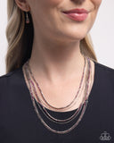 Pronged Purpose - Pink Necklace - Paparazzi Accessories