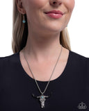 Longhorn Legacy - Black Necklace - Paparazzi Accessories