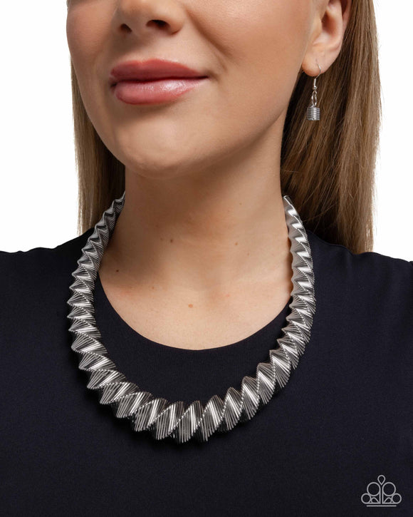 Candescent Coils - Silver Necklace - Paparazzi Accessories