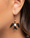 Soaring Stones - White Earrings - Paparazzi Accessories