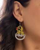 Chick Couture - Yellow Earrings - Paparazzi Accessories