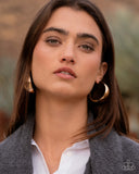 Subtle Sheen - Gold Earrings - Paparazzi Accessories