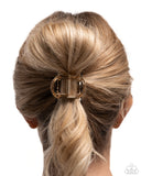 Delightful Discs - Brown Hair Clip - Paparazzi Accessories