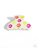 hawaiian-harmony-white-hair clip-paparazzi-accessories