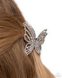 Fluttering Falsetto - White Hair Clip - Paparazzi Accessories