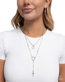 Faithfully Fierce - White Necklace - Paparazzi Accessories