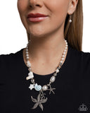 Coastal Cameo - Blue Necklace - Paparazzi Accessories