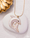 Dolphin Dive - Gold Necklace - Paparazzi Accessories