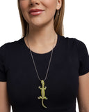 Salamander Statement - Green Necklace - Paparazzi Accessories