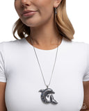 Dolphin Dive - Silver Necklace - Paparazzi Accessories