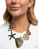 Along the Reef - Brass Necklace - Paparazzi Accessories