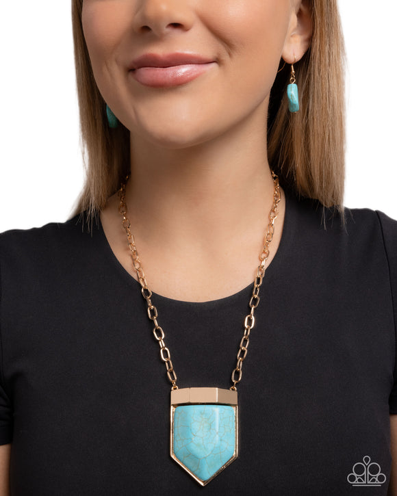 Pendant Passage - Gold Necklace - Paparazzi Accessories