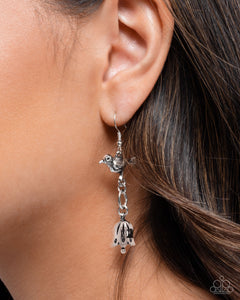 Balancing Bird - Silver Earrings - Paparazzi Accessories