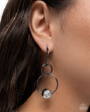 Rebellious Round - Black Earrings - Paparazzi Accessories