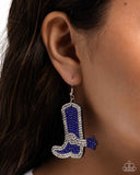 Benevolent Boot - Blue Earrings - Paparazzi Accessories