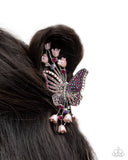 Fluttering French - Pink Hair Clip - Paparazzi Accessories