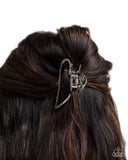Heartfelt Hint - Silver Hair Clip - Paparazzi Accessories