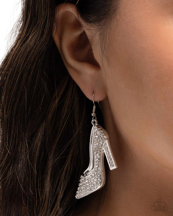 Wedding Shoes - White Earrings - Paparazzi Accessories