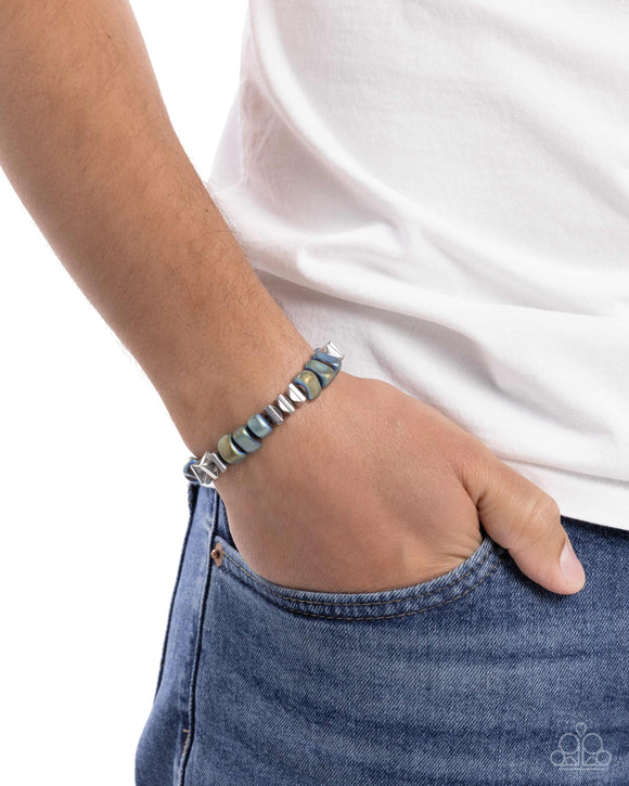 Part of the Plan - Blue Mens Bracelet - Paparazzi Accessories