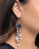 Carefree Cascade - White Earrings - Paparazzi Accessories